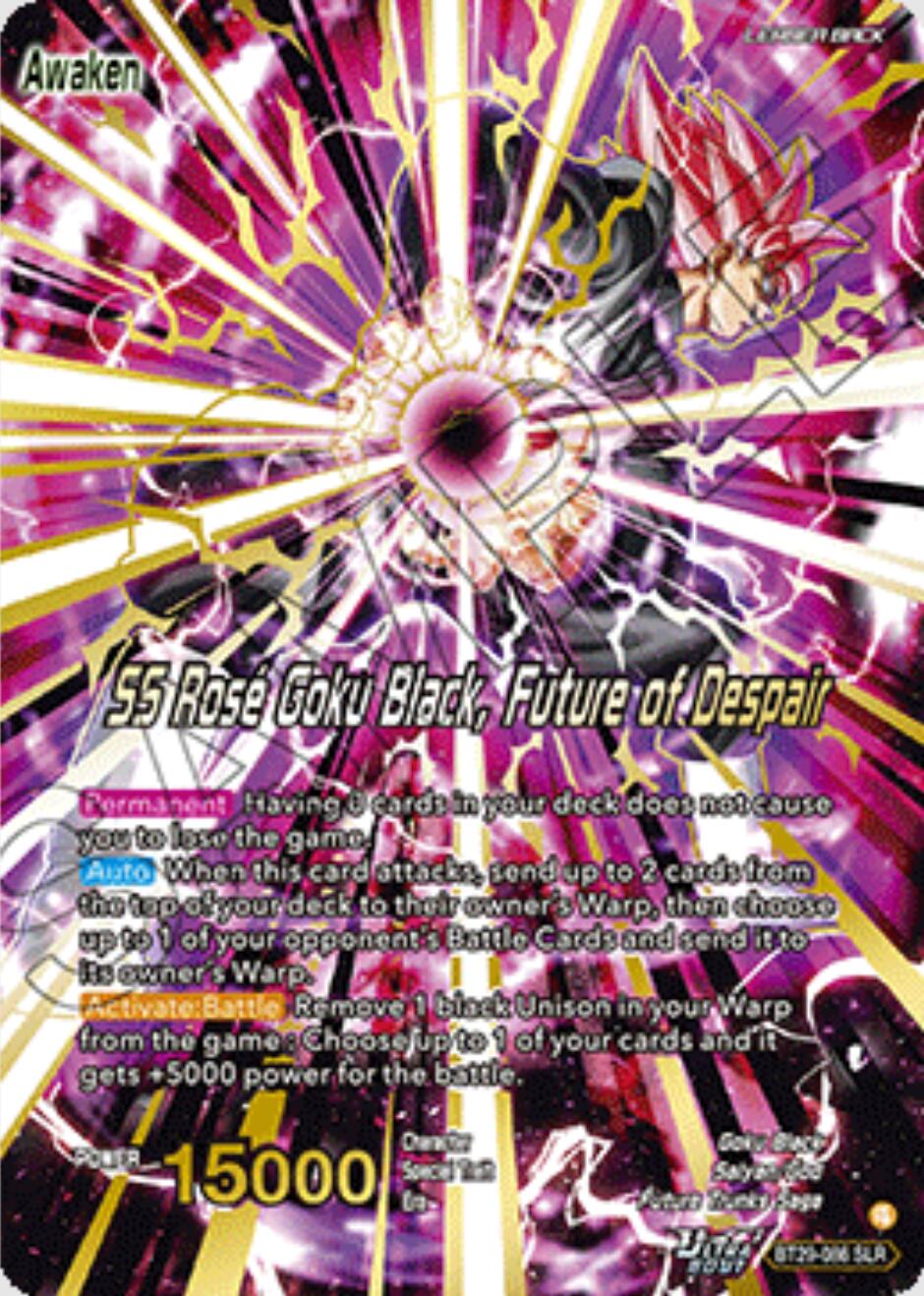 Goku Black // SS Rose Goku Black, Future of Despair (SLR) (BT29