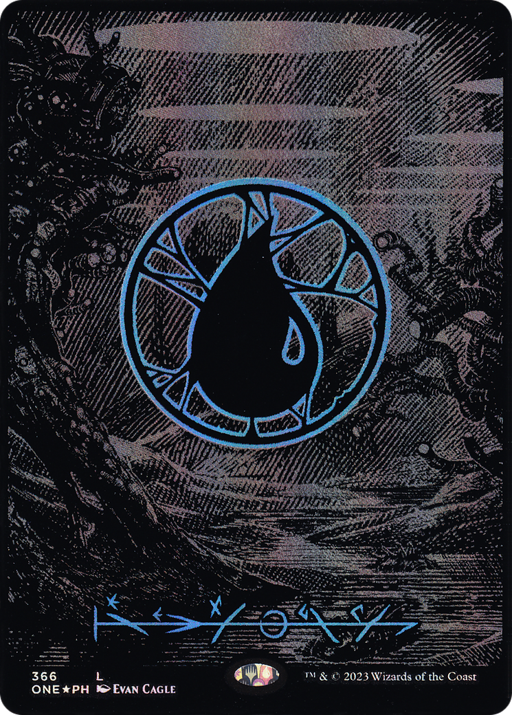 Island (366) (Oil Slick Raised Foil) [Phyrexia: All Will Be One]