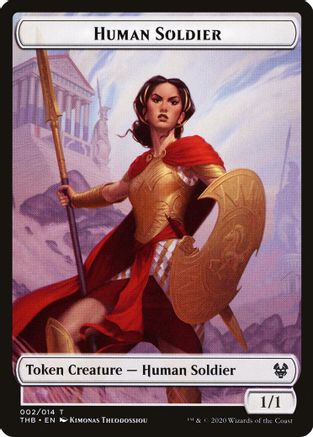 Human Soldier // Zombie Double-Sided Token [Theros Beyond Death Tokens]