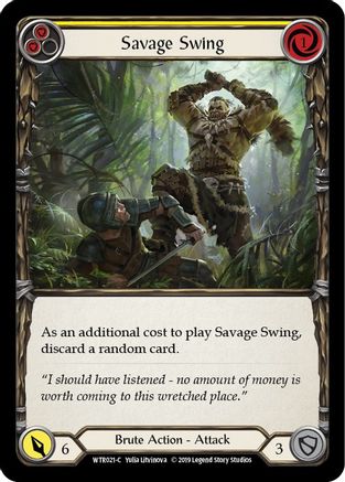 Savage Swing (Yellow) [U-WTR021] (Welcome to Rathe Unlimited)  Unlimited Rainbow Foil