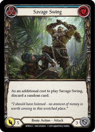 Savage Swing (Blue) [U-WTR022] (Welcome to Rathe Unlimited)  Unlimited Rainbow Foil
