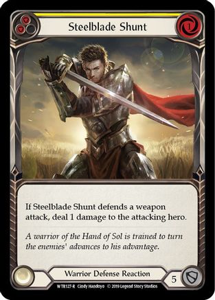 Steelblade Shunt (Yellow) [WTR127-R] (Welcome to Rathe)  Alpha Print Rainbow Foil