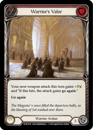 Warrior's Valor (Red) [U-WTR129] (Welcome to Rathe Unlimited)  Unlimited Normal