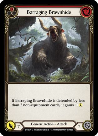 Barraging Brawnhide (Red) [WTR176-C] (Welcome to Rathe)  Alpha Print Normal