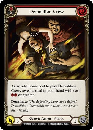 Demolition Crew (Red) [U-WTR179] (Welcome to Rathe Unlimited)  Unlimited Rainbow Foil