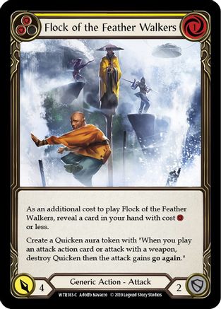 Flock of the Feather Walkers (Yellow) [U-WTR183] (Welcome to Rathe Unlimited)  Unlimited Rainbow Foil