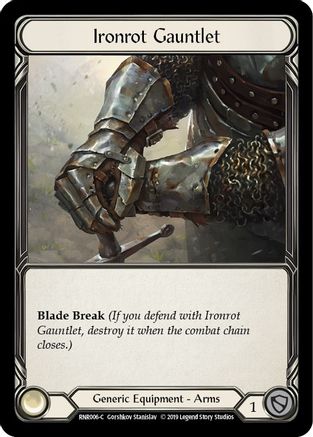 Ironrot Gauntlet [RNR006-C] (Rhinar Hero Deck)  1st Edition Normal