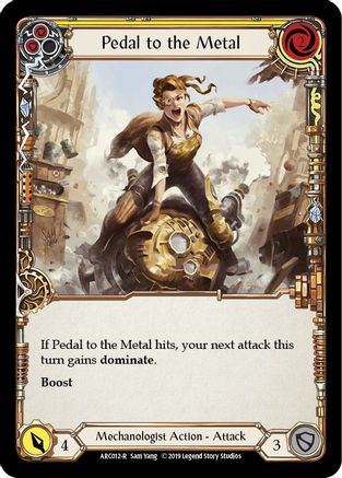 Pedal to the Metal (Yellow) [ARC012-R] (Arcane Rising)  1st Edition Normal