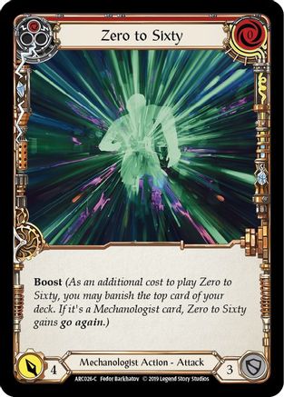 Zero to Sixty (Red) [U-ARC026] (Arcane Rising Unlimited)  Unlimited Normal