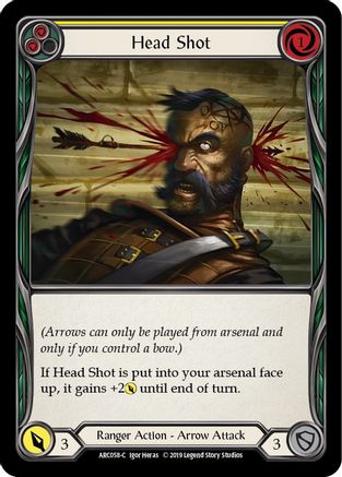 Head Shot (Yellow) [U-ARC058] (Arcane Rising Unlimited)  Unlimited Rainbow Foil