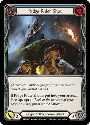 Ridge Rider Shot (Blue) [U-ARC065] (Arcane Rising Unlimited)  Unlimited Rainbow Foil