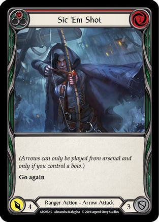 Sic 'Em Shot (Red) [U-ARC072] (Arcane Rising Unlimited)  Unlimited Rainbow Foil