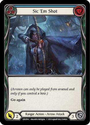 Sic 'Em Shot (Blue) [U-ARC074] (Arcane Rising Unlimited)  Unlimited Rainbow Foil