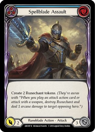 Spellblade Assault (Blue) [U-ARC087] (Arcane Rising Unlimited)  Unlimited Rainbow Foil