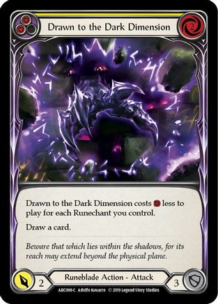 Drawn to the Dark Dimension (Yellow) [U-ARC098] (Arcane Rising Unlimited)  Unlimited Normal