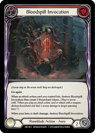 Bloodspill Invocation (Red) [U-ARC106] (Arcane Rising Unlimited)  Unlimited Rainbow Foil