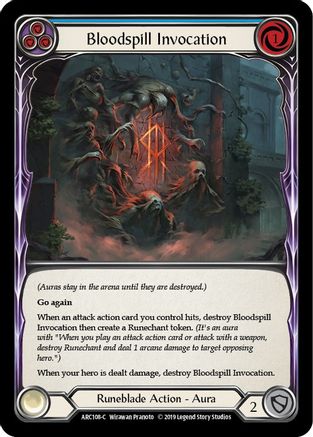 Bloodspill Invocation (Blue) [ARC108-C] (Arcane Rising)  1st Edition Rainbow Foil