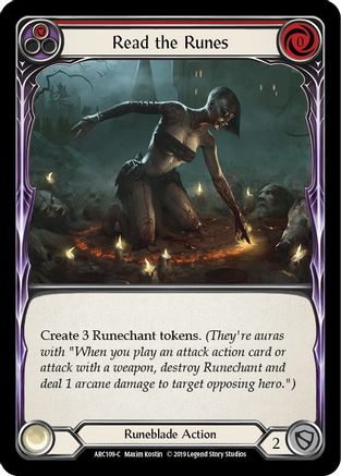 Read the Runes (Red) [U-ARC109] (Arcane Rising Unlimited)  Unlimited Rainbow Foil