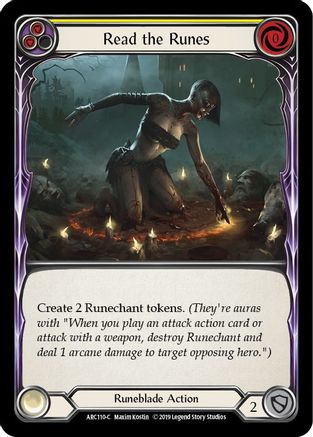 Read the Runes (Yellow) [ARC110-C] (Arcane Rising)  1st Edition Rainbow Foil