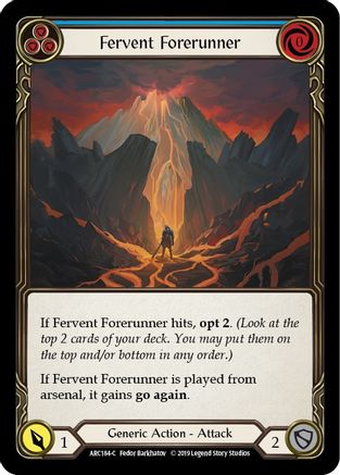 Fervent Forerunner (Blue) [ARC184-C] (Arcane Rising)  1st Edition Normal