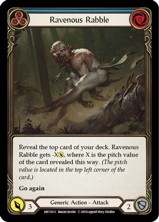 Ravenous Rabble (Blue) [ARC193-C] (Arcane Rising)  1st Edition Normal