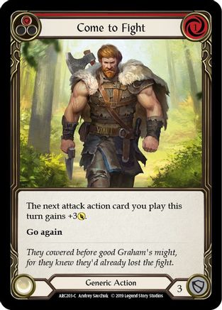 Come to Fight (Red) [ARC203-C] (Arcane Rising)  1st Edition Normal