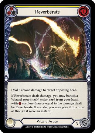 Reverberate (Yellow) [ARC139-C] (Arcane Rising)  1st Edition Rainbow Foil