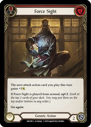 Force Sight (Red) [ARC206-C] (Arcane Rising)  1st Edition Rainbow Foil