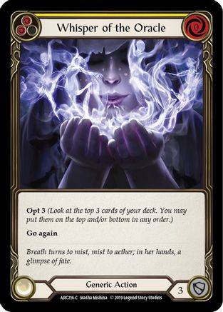 Whisper of the Oracle (Yellow) [ARC216-C] (Arcane Rising)  1st Edition Normal
