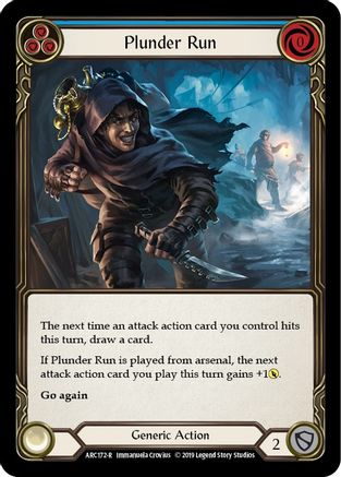 Plunder Run (Blue) [U-ARC172] (Arcane Rising Unlimited)  Unlimited Rainbow Foil