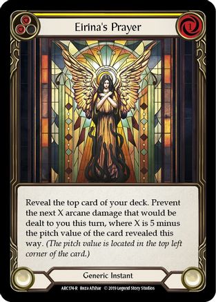 Eirina's Prayer (Yellow) [U-ARC174] (Arcane Rising Unlimited)  Unlimited Rainbow Foil