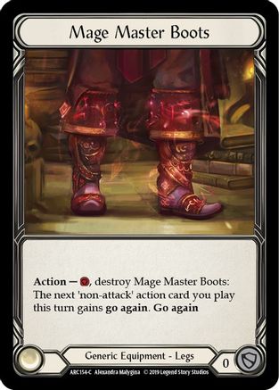 Mage Master Boots [U-ARC154] (Arcane Rising Unlimited)  Unlimited Rainbow Foil