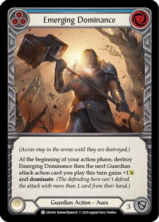 Emerging Dominance (Blue) [CRU040] (Crucible of War)  1st Edition Rainbow Foil