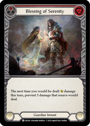 Blessing of Serenity (Red) [U-CRU041] (Crucible of War Unlimited)  Unlimited Normal