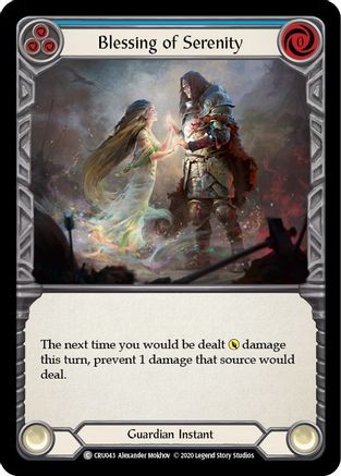 Blessing of Serenity (Blue) [U-CRU043] (Crucible of War Unlimited)  Unlimited Normal
