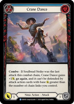 Crane Dance (Blue) [CRU059] (Crucible of War)  1st Edition Rainbow Foil