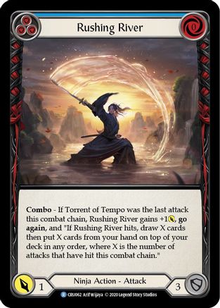 Rushing River (Blue) [U-CRU062] (Crucible of War Unlimited)  Unlimited Rainbow Foil
