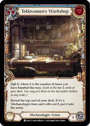 Teklovossen's Workshop (Blue) [U-CRU117] (Crucible of War Unlimited)  Unlimited Normal
