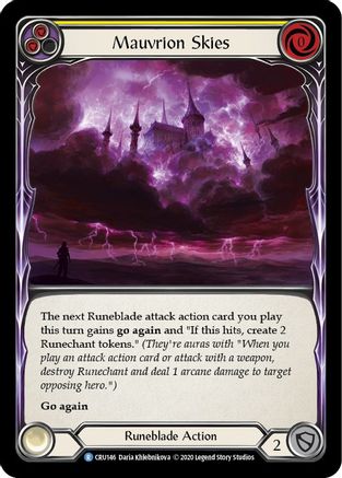 Mauvrion Skies (Yellow) [U-CRU146] (Crucible of War Unlimited)  Unlimited Rainbow Foil