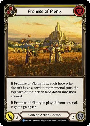 Promise of Plenty (Yellow) [CRU184] (Crucible of War)  1st Edition Rainbow Foil