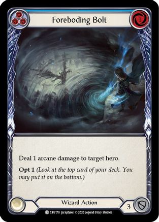 Foreboding Bolt (Blue) [U-CRU170] (Crucible of War Unlimited)  Unlimited Normal