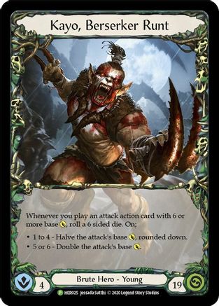 Kayo, Berserker Runt [HER025] (Promo)  Cold Foil