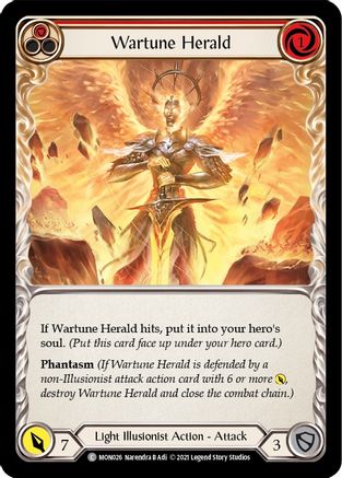 Wartune Herald (Red) [MON026-RF] (Monarch)  1st Edition Rainbow Foil