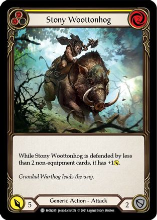 Stony Woottonhog (Yellow) [U-MON285-RF] (Monarch Unlimited)  Unlimited Rainbow Foil