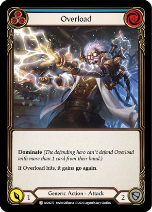 Overload (Blue) [MON277-RF] (Monarch)  1st Edition Rainbow Foil