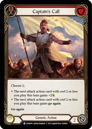 Captain's Call (Red) [MON260-RF] (Monarch)  1st Edition Rainbow Foil