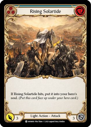 Rising Solartide (Blue) [MON080] (Monarch)  1st Edition Normal