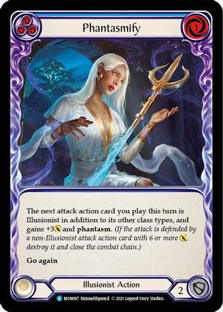 Phantasmify (Blue) [MON097-RF] (Monarch)  1st Edition Rainbow Foil