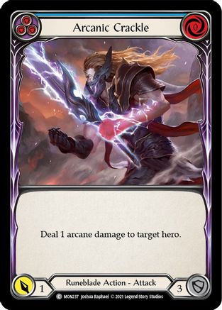 Arcanic Crackle (Blue) [U-MON237-RF] (Monarch Unlimited)  Unlimited Rainbow Foil