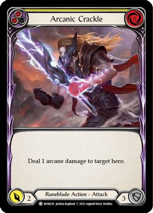 Arcanic Crackle (Yellow) [MON236] (Monarch)  1st Edition Normal